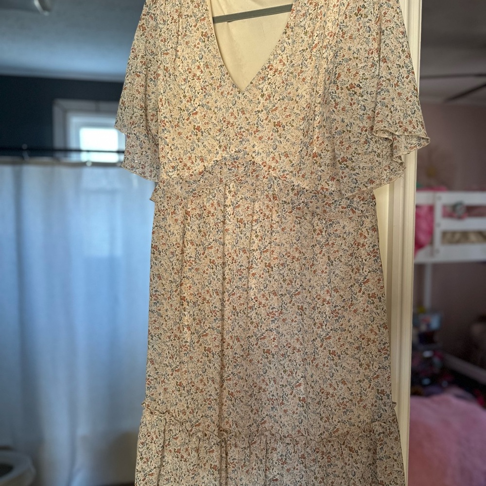 Floral Cream Dress